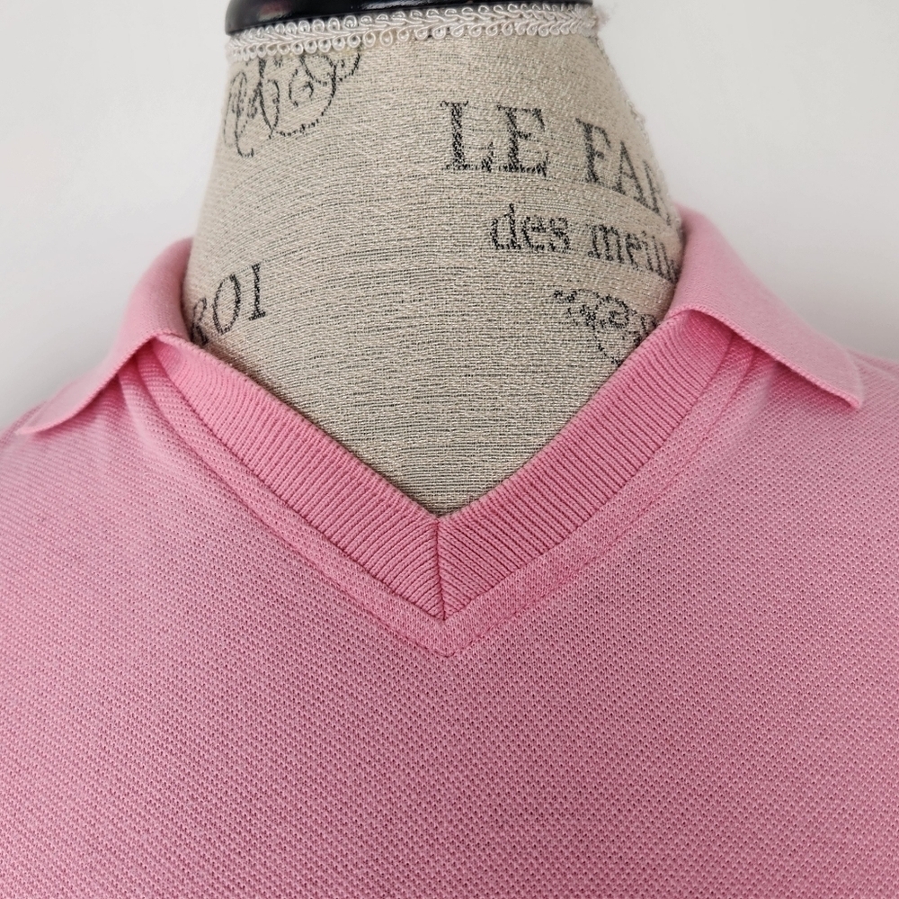 90s Pink Knit Polo Shirt - Picture 5 of 10